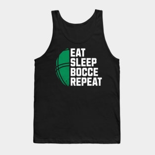 Bocce Ball - Eat Sleep Bocce Repeat Funny Bocceball Game Tank Top